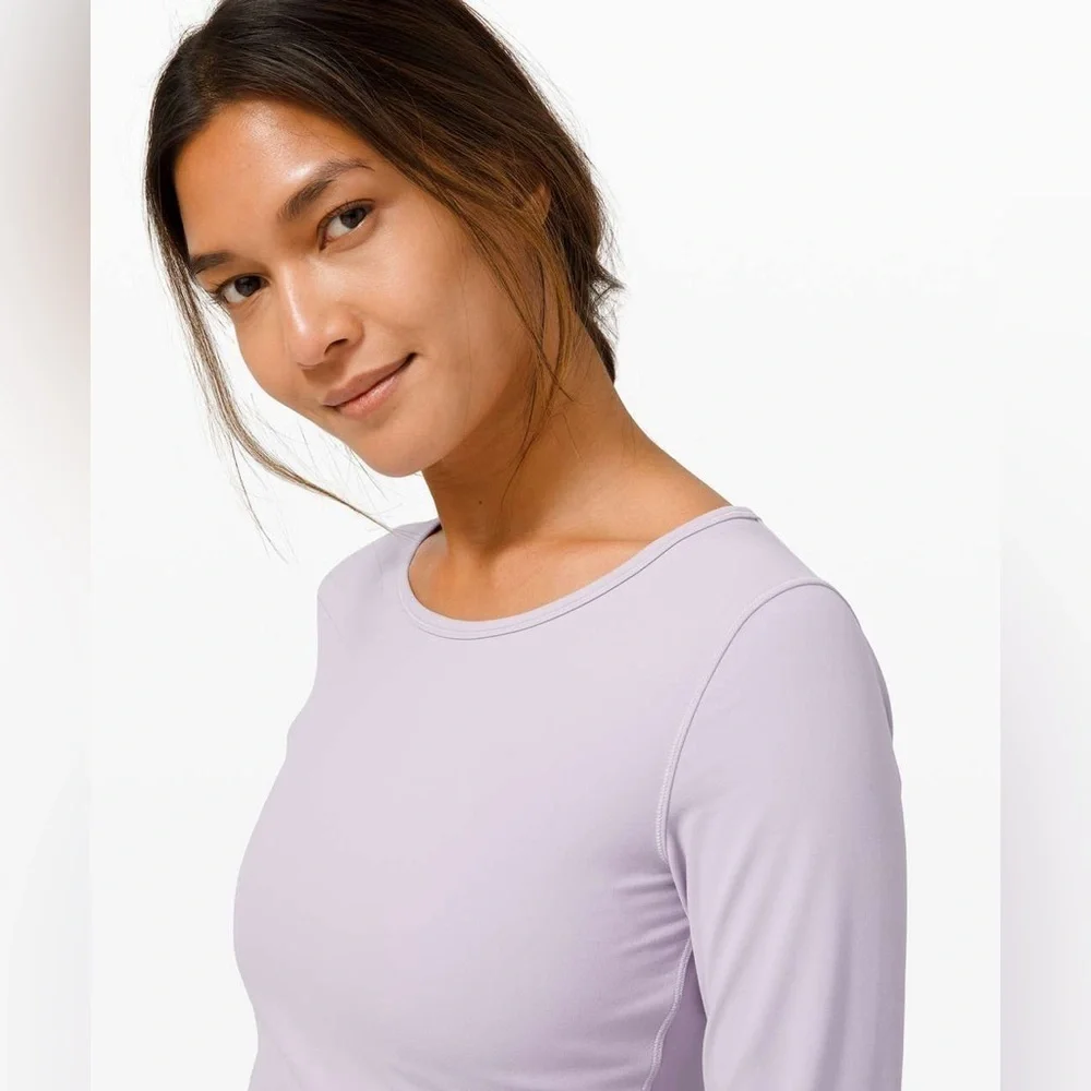 Lululemon Ever Elated Cropped Long Sleeve *Nulu in Stargaze Size 6